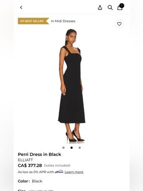 Elliatt Perri Midi Dress in Black